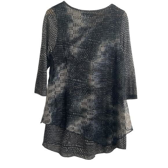 Lior Paris Women Top M Muted Tones Asymmetrical Netted Layer Whimsigoth Grunge - Picture 3 of 13